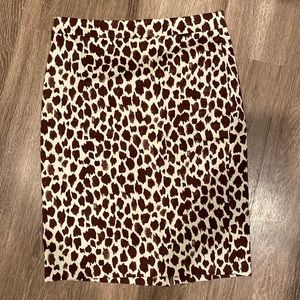 Jcrew No 2 Pencil skirt - giraffe print